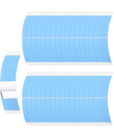 48 Pieces Lace Front Tape Wig Lace Front Wig Tape Adhesive Tape Double-Sided Waterproof Lace Wigs Tape C-Shaped Hair Wig Tape for Wigs Toupees Hair Pieces and Hair Extension Blue