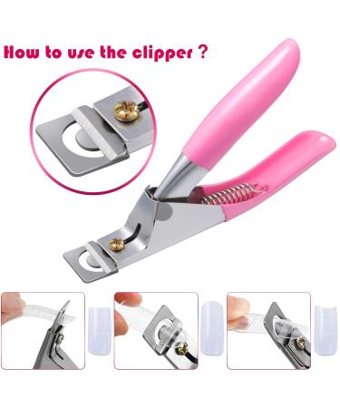 131 Piece Nail Tips Clip and Dual Nail Forms Set with Quick Building Nail Clip Extension Clamp - UV Acrylic Clear Nail Molds and Clipper Trimmer Included - Buy Online on SooperMarket.com