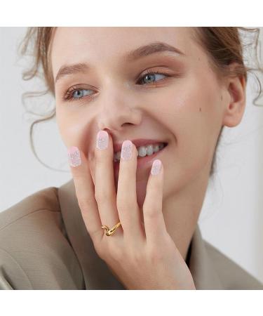 Semi-Cured Nail Wraps Natural Gloss Gel Nail Strips | Adhesive Nail Polish Strips Fingernail Manicure Stickers Salon-Quality Finish Easy Application - Buy Online on SooperMarket.com