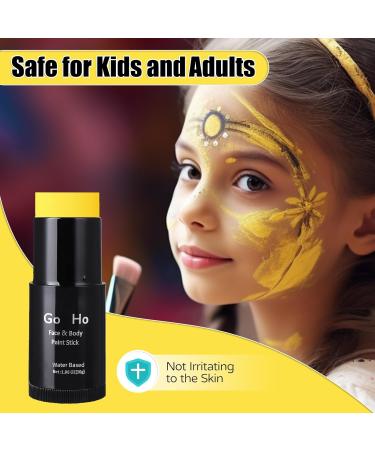 Yellow Face Paint Stick 1.06 Oz - Non-toxic Cream Body Makeup for Adults and Children - Halloween SFX Cosplay - Buy Online on SooperMarket.com