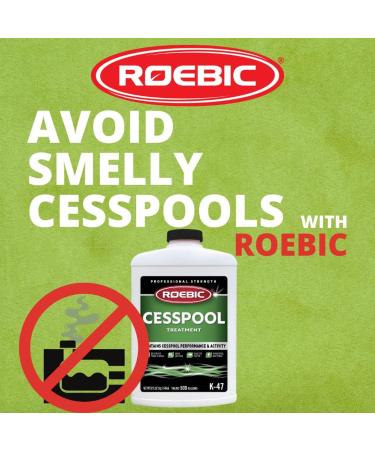 Roebic K-47-Q Cesspool Treatment Prevents Clogging and Buildup Exclusive Biodegradable Bacteria Digests Paper and Destroys Sludge 32 Ounces - Buy Online on SooperMarket.com