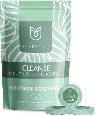 Fresh Faze Menthol & Eucalyptus Shower Steamer - Organic Essential Oils - Aromatherapy for Stress Relief - 15 Tablets - Buy Online on SooperMarket.com