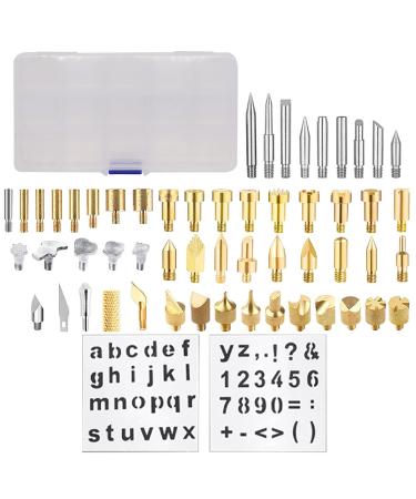 56 PCS Wood Burning Accessories for Pyrography Pen Wood Embossing Carving DIY Crafts 56 pcs set