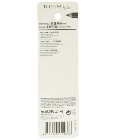 Rimmel London Professional Eyebrow Pencil 001 Dark Brown - .05 oz | Perfect for Defined Brows - Buy Online on SooperMarket.com