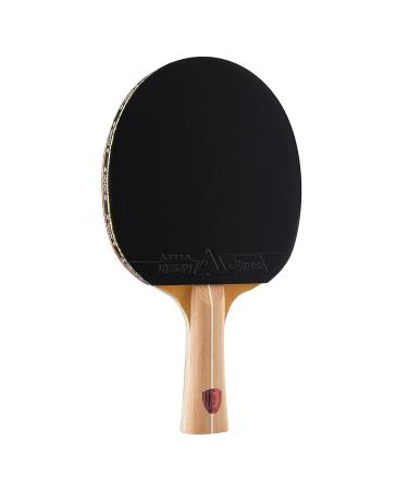 JOOLA Omega Control - Tournament Peformance Ping Pong Paddle - Table Tennis Racket for Advanced Training with Flared Handle - Includes Adapter 32 Table Tennis Rubber - Designed for Control