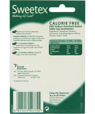 Sweetex Calorie-Free Sweetener 600 Tablets - 600 Count Pack - Sugar Substitute - Buy Online on SooperMarket.com