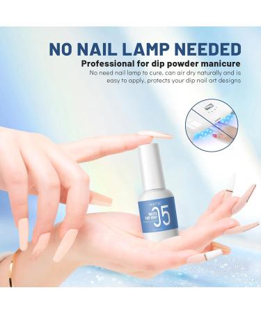 Aokitec Matte Dip Top Coat - 15ML Long-Lasting Matte Gel for Dip Powder Manicure | Velvet Finish for Salon & DIY Use | Perfect for Nail Art - Buy Online on SooperMarket.com