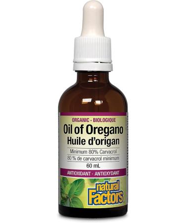 Natural Factors Organic Oil of Oregano 60 ml (60 ML) - Buy Online on SooperMarket.com