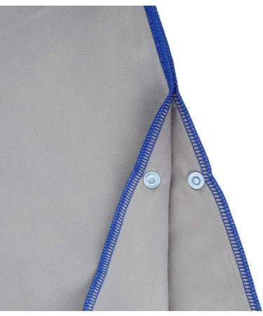 Ultra-Fast Dry Surf Poncho Towel | Unisex Bathing & Beach Change Robe - 90x110cm Gray - Buy Online on SooperMarket.com