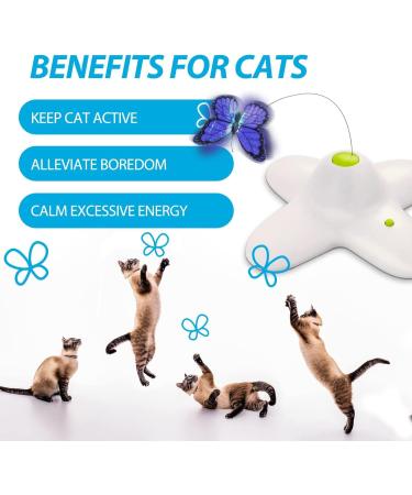 All For Paws Interactive Cat Toy - Butterfly with 2 Replacement Wings | Engaging Indoor Play for Cats - Buy Online on SooperMarket.com