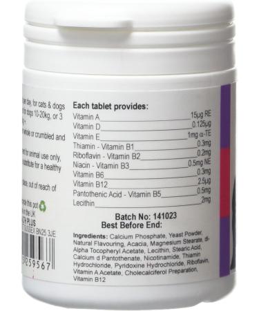 PetVits Multivitamin Formula for Cats & Dogs : Multivitamin General Health Pet Supplement : 90 Tablets in a 99% recycled pot - Buy Online on SooperMarket.com