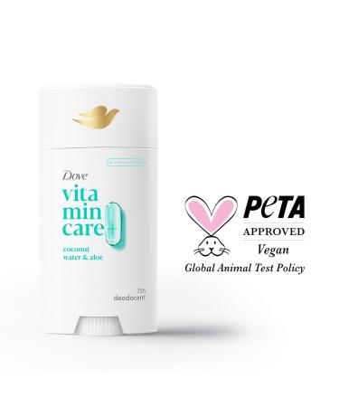 Dove VitaminCare+ Aluminum Free Deodorant Stick Coconut Water & Aloe for 72H Odor Protection Breathable Deodorant for Women 2.6 oz Coconut water + Aloe 2.6 Ounce (Pack of 1) - Buy Online on SooperMarket.com