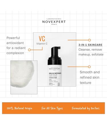 Buy Express Radiant Facial Cleanser for Women - Deep Cleansing Foaming Wash with Vitamin C - Natural Vegan Skincare - 5 oz - International Shipping Available - Buy Online on SooperMarket.com