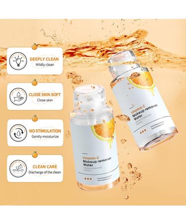 300ml Vitamin C Cleansing Water For Makeup Remover Makeup Remover with VC to Dissolve Oil and Make-Up in an Instant Vitamin C Face Wash Mascara Remover Gentle Skin Cleanser for Face Eyes and Lips - Buy Online on SooperMarket.com