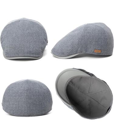 Jeff & Aimy Men's Cotton Flat Cap Ivy Gatsby Newsboy Hat - Grey, Medium-Large - Buy Online on SooperMarket.com