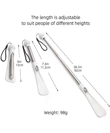 Long Handle Foldable Shoe Horn 36.2 inches - Ideal for Seniors, Pregnant Women, and Back Pain Relief - Buy Online on SooperMarket.com