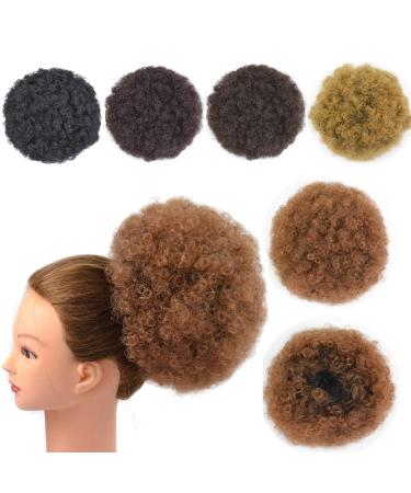 Afro Puff Drawstring Ponytail Extension Short Synthetic Afro Kinky Curly Puff Ponytail for Natural Hair Clip On Kinky Drawstring Curly Ponytail Bun Hairpieces (X-Large T1B/30#) X-Large T1B/30#