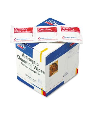 First Aid Only H307 Antiseptic Cleansing Wipes 50/Box