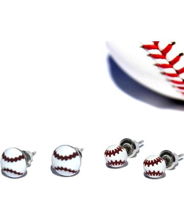 Baseball Stud Earrings Set - 2 Pairs (Small) - Buy Online on SooperMarket.com