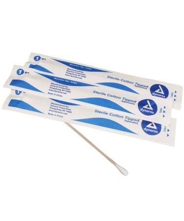 6" Cotton Tipped Applicators, Sterile, 1s, Box of 100