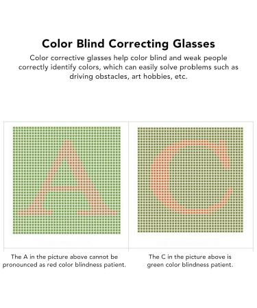 Color Blindness Glasses with Double-Sided Coating | Durable & High Permeability | Ideal for Men & Women | Perfect for Indoor & Outdoor Use - Buy Online on SooperMarket.com