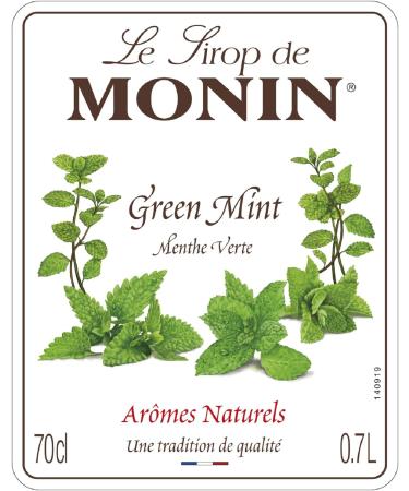 MONIN Premium Green Mint Syrup 700ml for Cocktails and Mocktails - Vegan-Friendly & Allergen-Free - Buy Online on SooperMarket.com