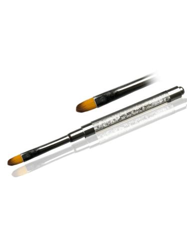 Cats Tongue Full Cover French Brush Set - Deluxe Gel Brush with Rhinestone Handle for Perfect Nail Art - Buy Online on SooperMarket.com