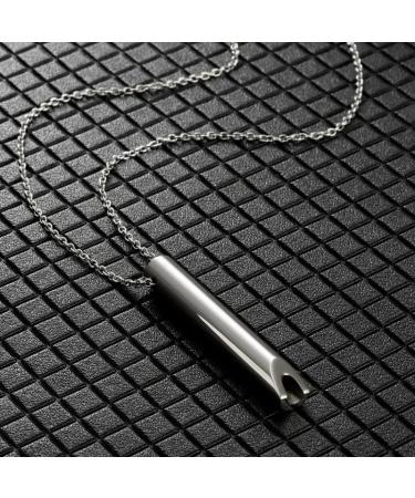 Stainless Steel Anxiety Breathing Necklace Stress Relief Meditation Necklaces Yoga Ritual Quit Smoking Anxiety Relief Jewelry - Buy Online on SooperMarket.com