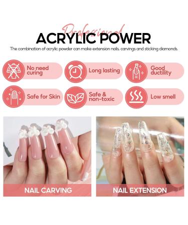 COSCELIA 3D Nail Extensions Powder - White 8g No Lamp Required | Shop Now for International Shipping - Buy Online on SooperMarket.com