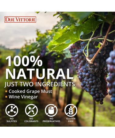 DOP Certified Due Vittorie Oro Gold Balsamic Vinegar of Modena 8.45fl oz with Cork Pourer - Pack of 1 - Buy Online on SooperMarket.com