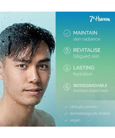 7th Heaven 24 Hour Hydration CBD Infused Bamboo Sheet Facial Mask Enriched with Vitamin E Helps to Maintain your Complexion's Radiance and Revitalise Fatigued Skin Dermatalogically Tested single Cucumber - Buy Online on SooperMarket.com