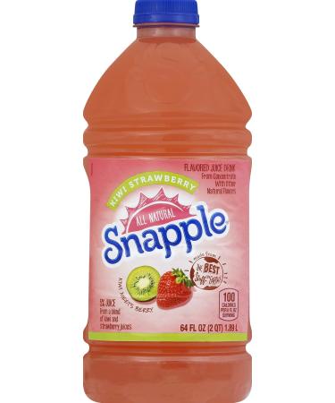 Snapple All Natural Kiwi Strawberry Flavour - Large 1.89 Litre Bottle 64 Fl oz