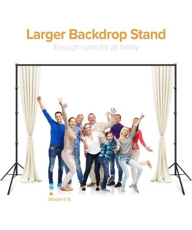 10x9.6ft Heavy Duty Background Support System | Curtain Style Backdrop Stand for Photography and Events | Sturdy Frame with Ring Holder Clips - LimoStudio AGG3003 - Buy Online on SooperMarket.com