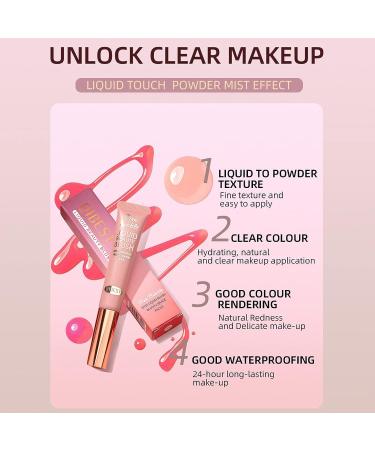 Rose Pink Liquid Blush with Cushion Applicator - Dewy Finish Cream Stick for Cheeks - Buy Online on SooperMarket.com