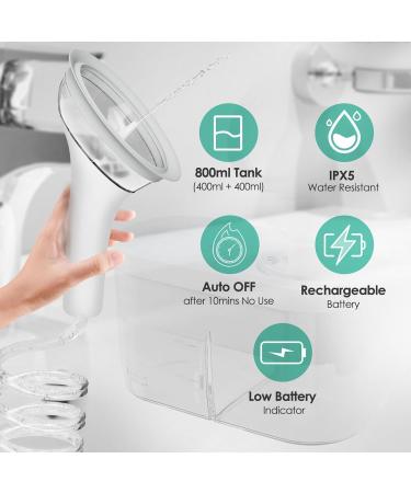 Rechargeable Ear Wax Removal Tool with 4 Cleaning Modes - Automatic Drainage & Irrigation Water Cleaner (White Kit) - Buy Online on SooperMarket.com
