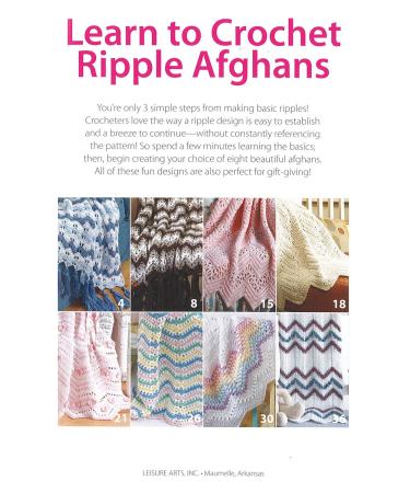 LEISURE ARTS Learn to Crochet Ripple Afghans Book