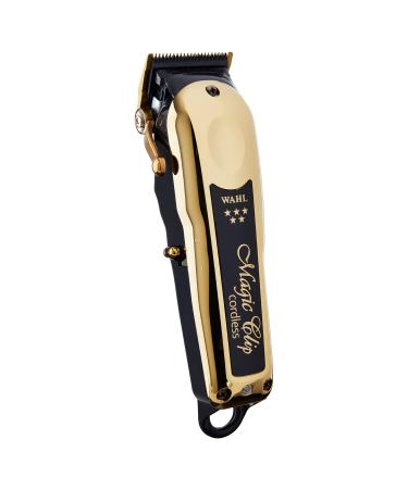 Wahl Professional 5 Star Gold Cordless Magic Clip Hair Clipper with 100+ Minute Run Time for Professional Barbers and Stylists - Model 8148-700 Gold Cordless Maigc Clip # 8148-700