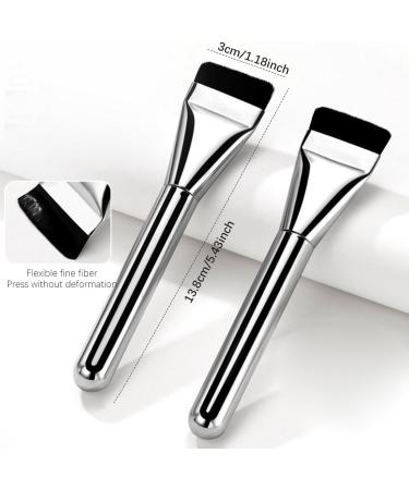 Flat Foundation Brush 5.4'' Flat Makeup Brush Thin Blade Liquid Foundation Brush Soft Bristles Contour Brush Concealer Brush for Streak-Free Coverage Natural Finish - Buy Online on SooperMarket.com