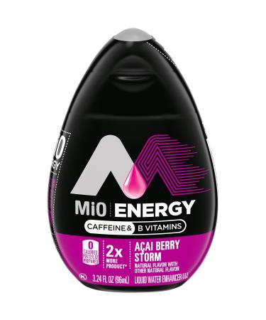 MiO Energy Acai Berry Storm Naturally Flavored Liquid Water Enhancer, 3.24 Fl Oz (Pack of 8)