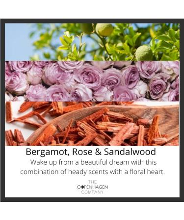 Luxury Scented Candle Gift | Soy Candle | 45 Hours Burn Time | Bergamot Rose & Sandalwood | The Copenhagen Company | 7oz - Buy Online on SooperMarket.com