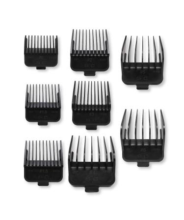 StyleCraft Professional Dub Magnetic Hair Clipper Guards from 1/16 to 3/4" Premium Neodymium Black
