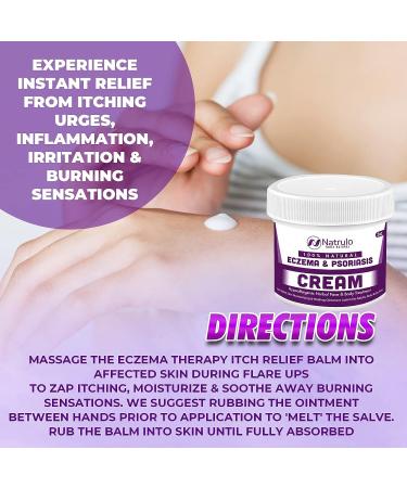 Natrulo Natural Eczema & Psoriasis Cream 2oz Gentle Itch Relief for Adults, Kids & Babies - Buy Online on SooperMarket.com