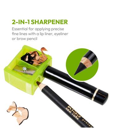 Kiss New York Professional Duo Pencil Sharpener - Convenient Essential Tool for Eye and Lip Liner - Easy to Clean and Compact - Buy Online on SooperMarket.com