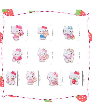Japanese Character Hair Accessories Set - Kuromi Melody Hair Clips, Cinnamoroll Pompom Purin Hair Ties, Hello Kitty 10pcs - Perfect Gift for Girls - Buy Online on SooperMarket.com