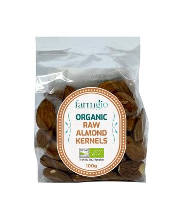 Farmgio Organic Raw Almond Kernels 5 X (100 g) | Vegetarians & Vegans | Certified Organic Agriculture | Zero Preservatives or Additives!