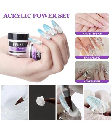 TBeautfave Pink Acrylic Powder Acrylic Powder and Liquid Set Polymer For Acrylic Nail Extension Carving Acrylic Nail Kit Acrylic Nail Brush Nail Art Starter Kit For Nail Art Salon Home DIY - Buy Online on SooperMarket.com