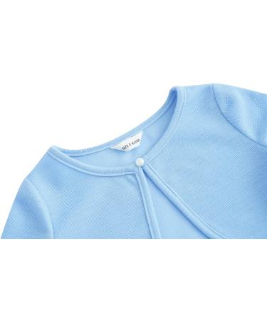 Bonny Billy Girls Long Sleeve Knitted Cotton Bolero Shrug - Light Blue (4-5 Years) - Buy Online on SooperMarket.com