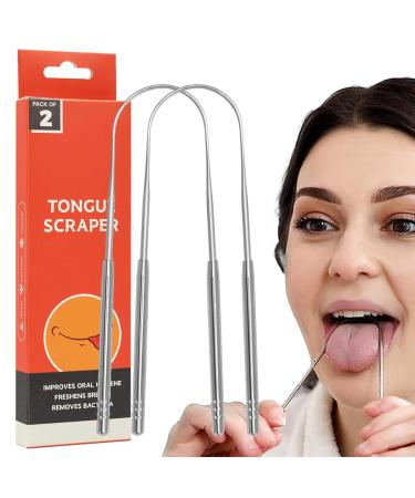 Calakono Stainless Steel Tongue Scraper | Portable Tongue Cleaning Brush for Adults | Reduce Bad Breath & Enhance Oral Hygiene - Buy Online on SooperMarket.com