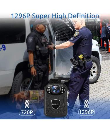 BOBLOV KJ21 1296P Body Camera | 128GB Memory Support | Police Wearable Camera with 8-10Hrs Recording | Lightweight & Portable | Clear Night Vision | 32GB Included - Buy Online on SooperMarket.com