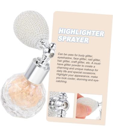 WOFASHPURET 1pc Body Air Bag Powder Hair Perfume Shimmering Face Powder Highlighter Sprayer Makeup Tools Glass Golden 1 count (Pack of 1) - Buy Online on SooperMarket.com